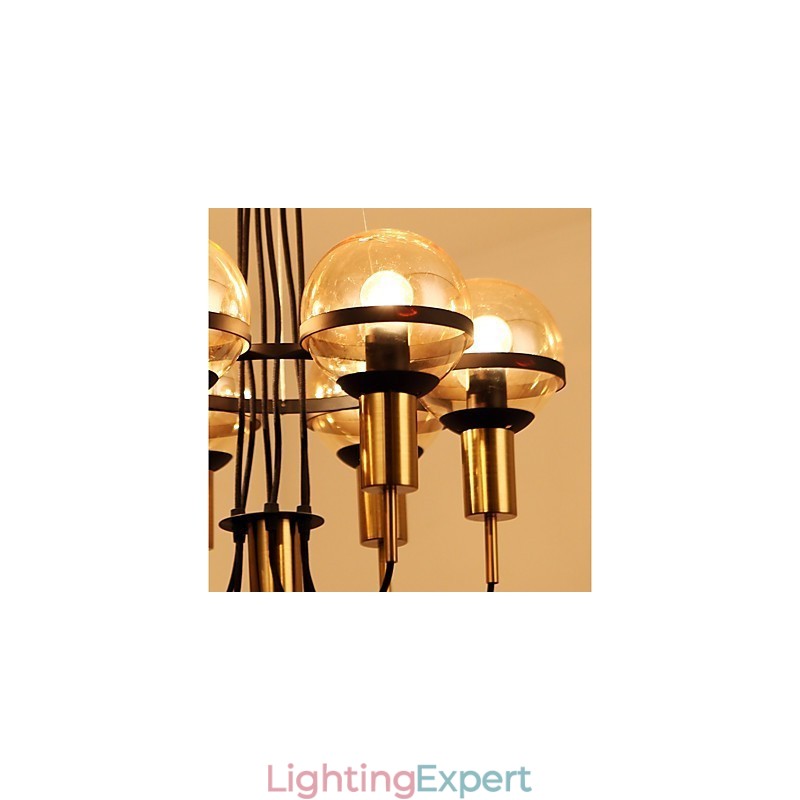 6 Light Personalized Chandelier with Glass Shade