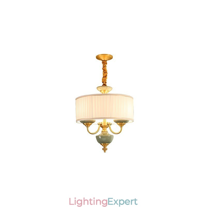 All Copper Chandelier Jade Decorative Chandelier