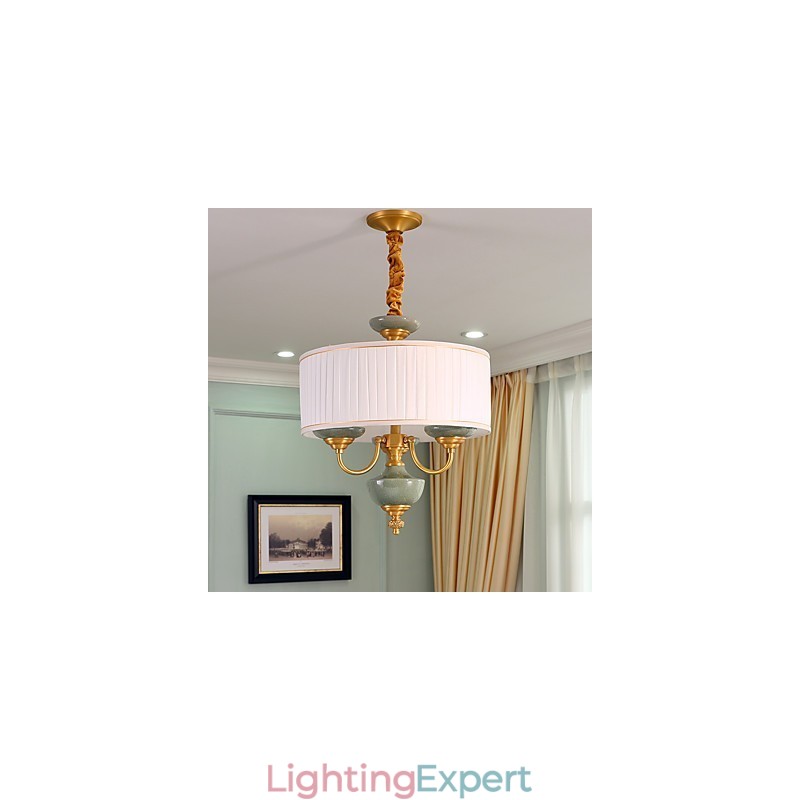 All Copper Chandelier Jade Decorative Chandelier