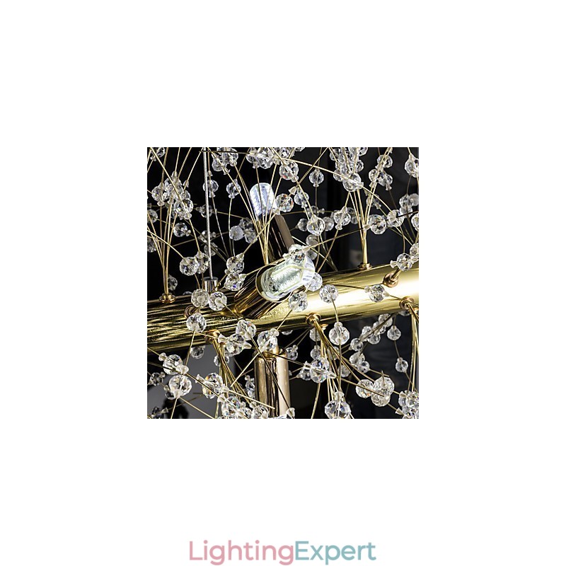 Traditional Classic Electroplated Feature for Crystal Metal Chandelier