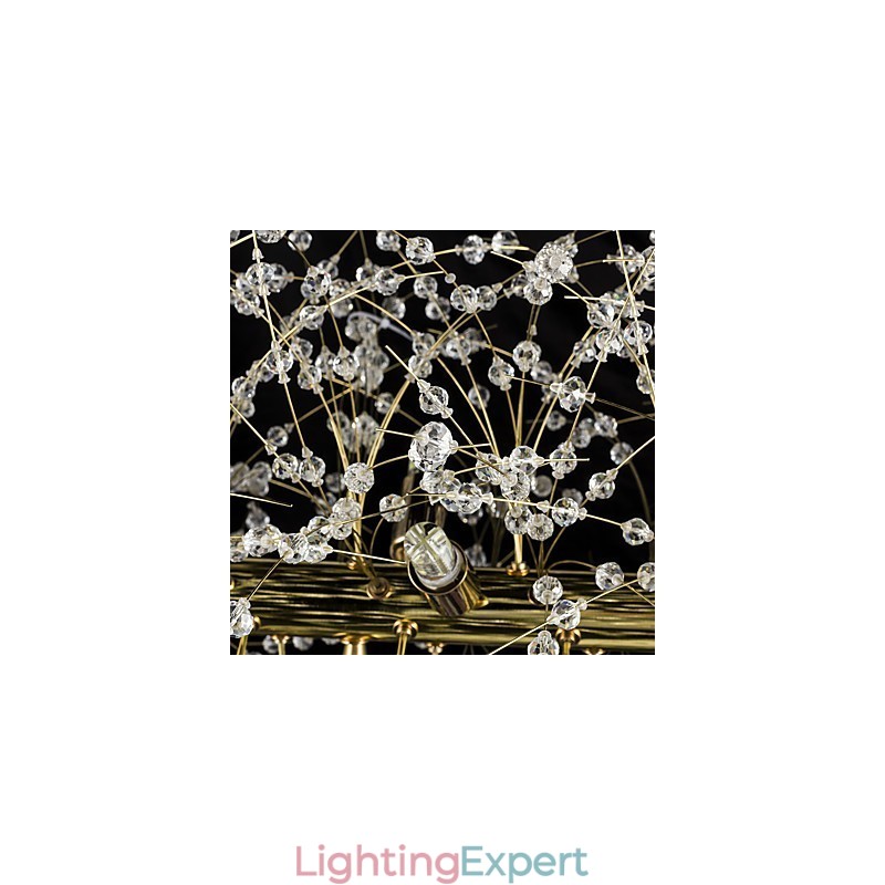 Traditional Classic Electroplated Feature for Crystal Metal Chandelier