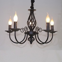 Modern Contemporary Traditional Classic Vintage Retro Others Feature for Mini Style Candle Style Metal Chandelier