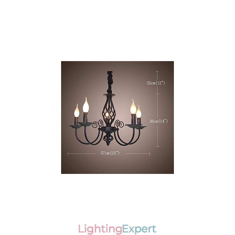 Modern Contemporary Traditional Classic Vintage Retro Others Feature for Mini Style Candle Style Metal Chandelier