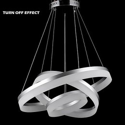 Round Chandelier Lights Lighting Modern Acrylic Lamps Luxurious Three Rings Ceiling Light Fixtures