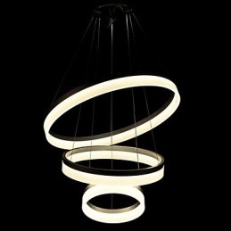 Round Chandelier Lights Lighting Modern Acrylic Lamps Luxurious Three Rings Ceiling Light Fixtures