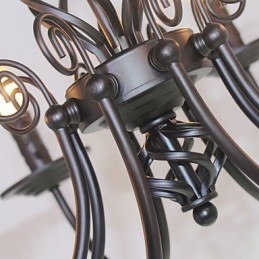 European Simple Iron Lamp Candle Lamp 8 Chandelier