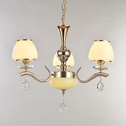 Modern Contemporary Electroplated Feature for Crystal Metal Chandelier