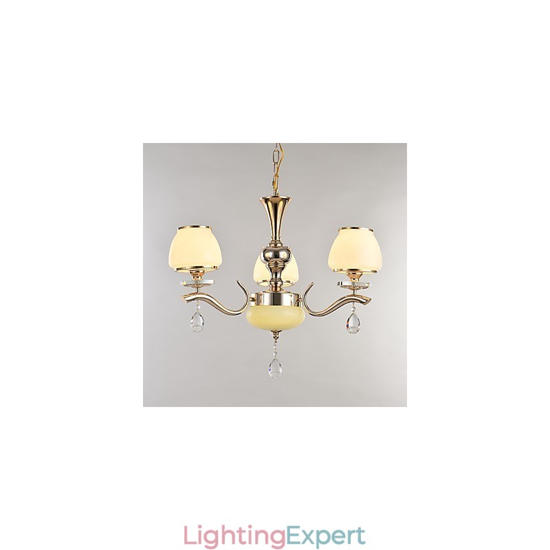Modern Contemporary Electroplated Feature for Crystal Metal Chandelier