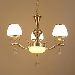 Modern Contemporary Electroplated Feature for Crystal Metal Chandelier