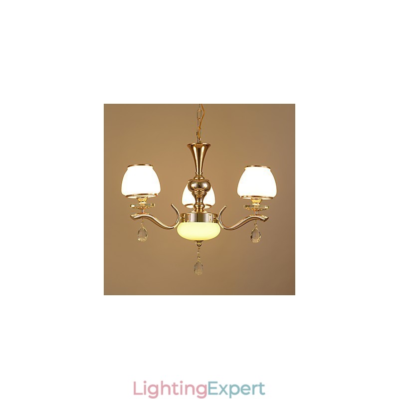 Modern Contemporary Electroplated Feature for Crystal Metal Chandelier