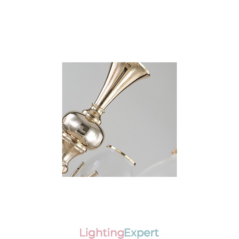 Modern Contemporary Electroplated Feature for Crystal Metal Chandelier