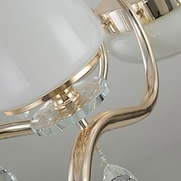 Modern Contemporary Electroplated Feature for Crystal Metal Chandelier