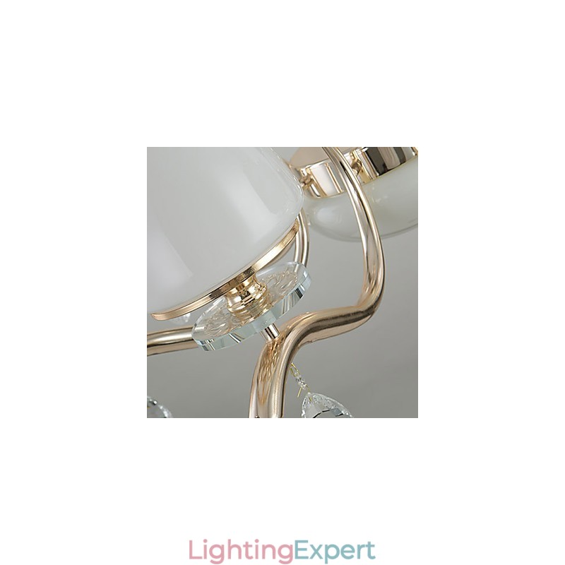 Modern Contemporary Electroplated Feature for Crystal Metal Chandelier