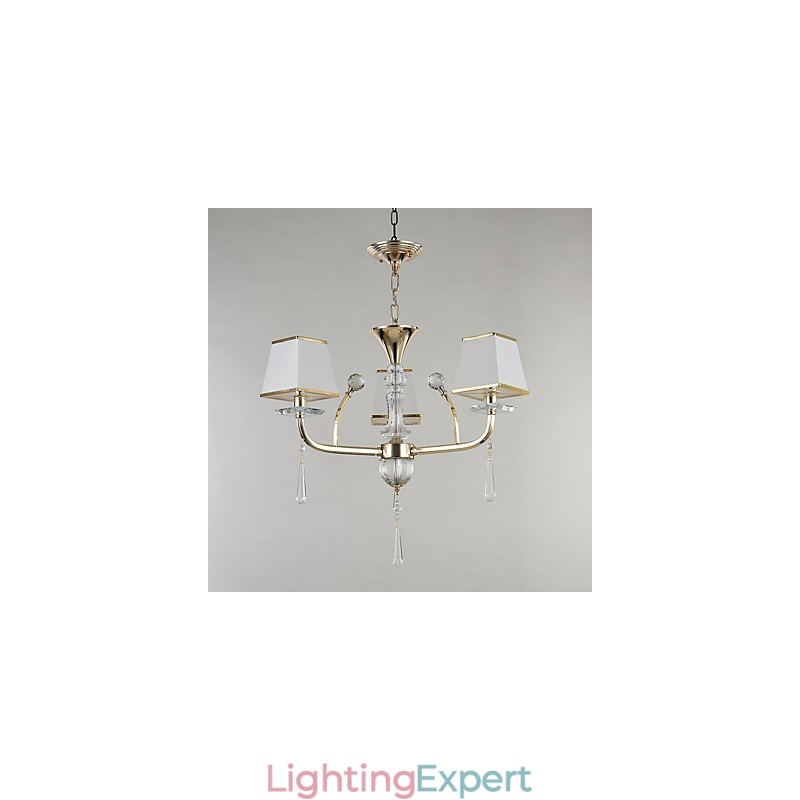 Modern Contemporary Electroplated Feature for Crystal Metal Chandelier
