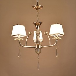 Modern Contemporary Electroplated Feature for Crystal Metal Chandelier