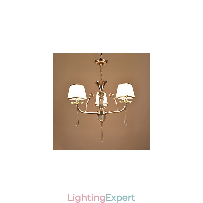 Modern Contemporary Electroplated Feature for Crystal Metal Chandelier