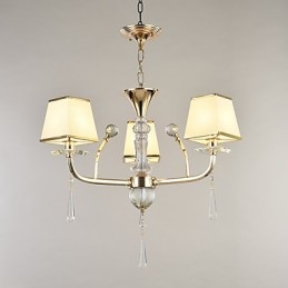 Modern Contemporary Electroplated Feature for Crystal Metal Chandelier