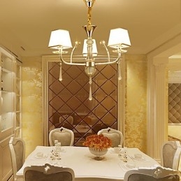 Modern Contemporary Electroplated Feature for Crystal Metal Chandelier