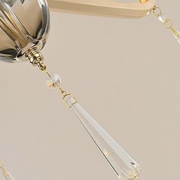 Modern Contemporary Electroplated Feature for Crystal Metal Chandelier