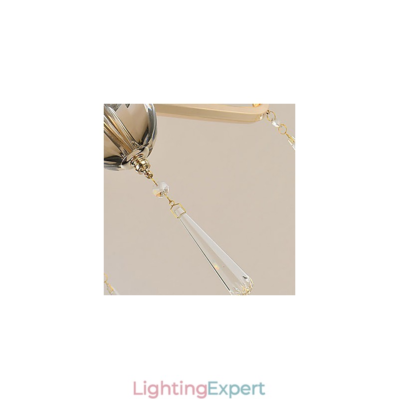 Modern Contemporary Electroplated Feature for Crystal Metal Chandelier