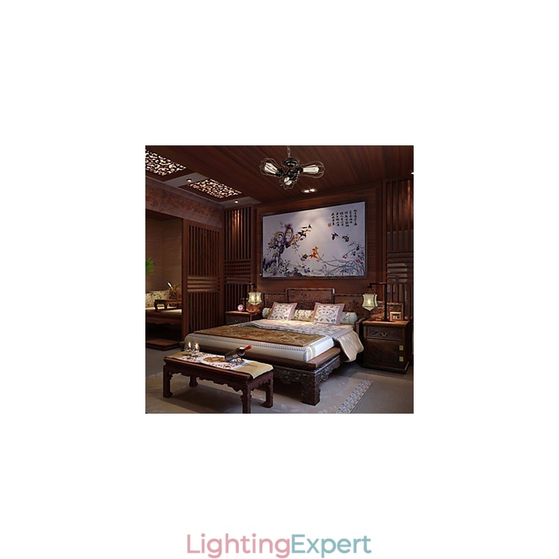 Retro Painting Feature for Mini Style Designers Metal Chandelier