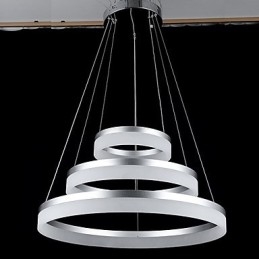 Round Chandelier Lights Lighting Modern Acrylic Lamps Luxurious Three Rings Ceiling Light Fixtures