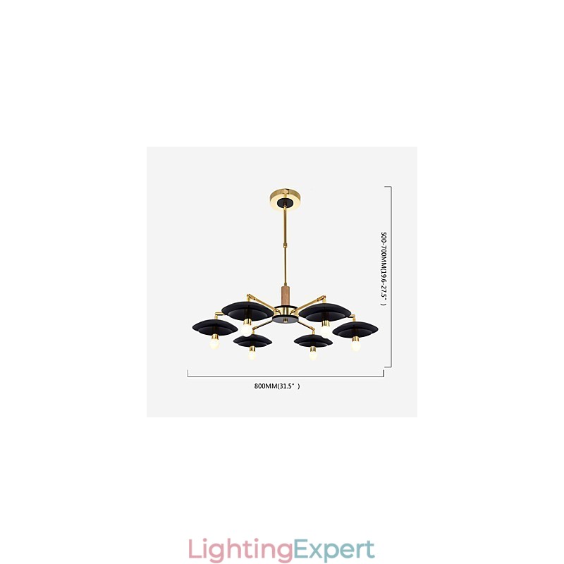 6 Light Personalized Chandelier