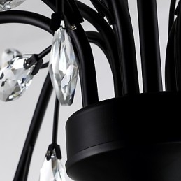 12 Lights Crystal Chandelier Modern Contemporary Traditional Classic Vintage Retro Country Painting Feature