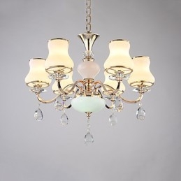 Chandelier Modern Contemporary Electroplated Feature for Crystal Metal