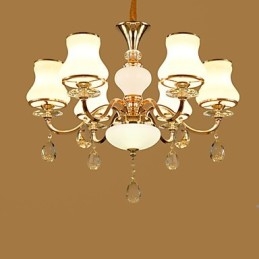 Chandelier Modern Contemporary Electroplated Feature for Crystal Metal