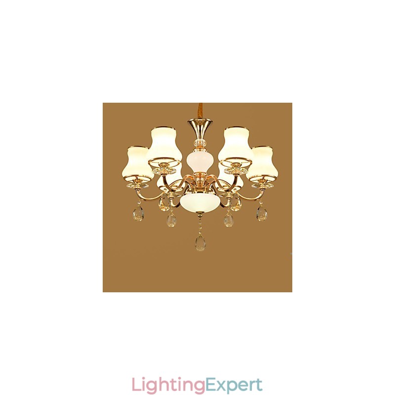 Chandelier Modern Contemporary Electroplated Feature for Crystal Metal