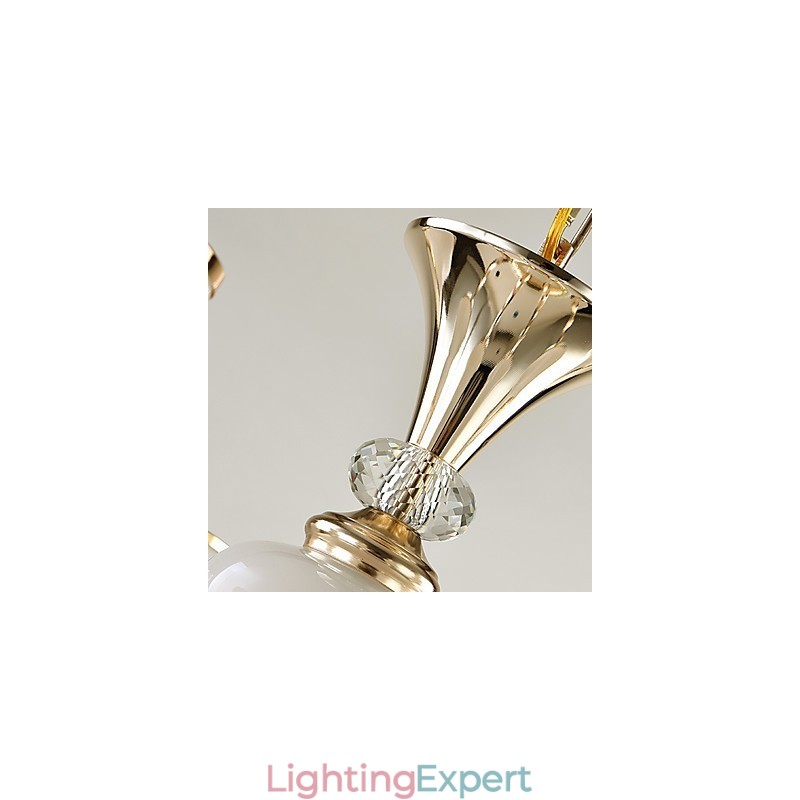 Chandelier Modern Contemporary Electroplated Feature for Crystal Metal