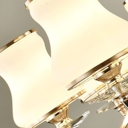 Chandelier Modern Contemporary Electroplated Feature for Crystal Metal