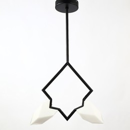 2 Light Post Modern Metal with Glass Peach Chandelier Lamp the Canteen Decorate Pendant Lamp