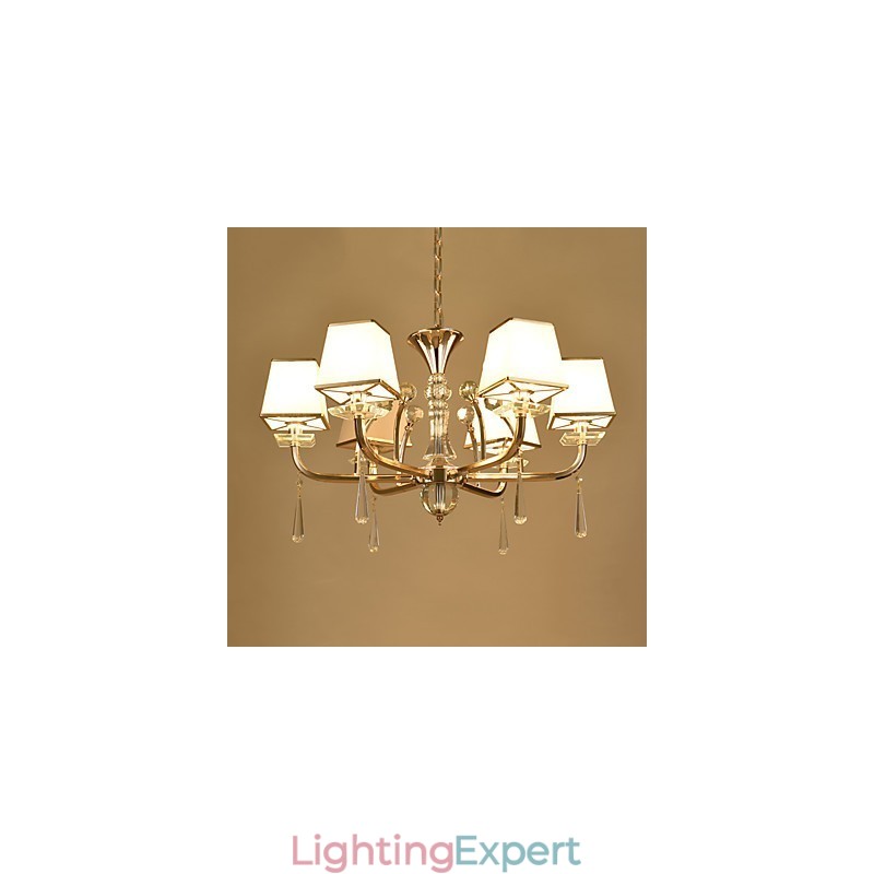 Chandelier Modern Contemporary Electroplated Feature for Crystal Metal