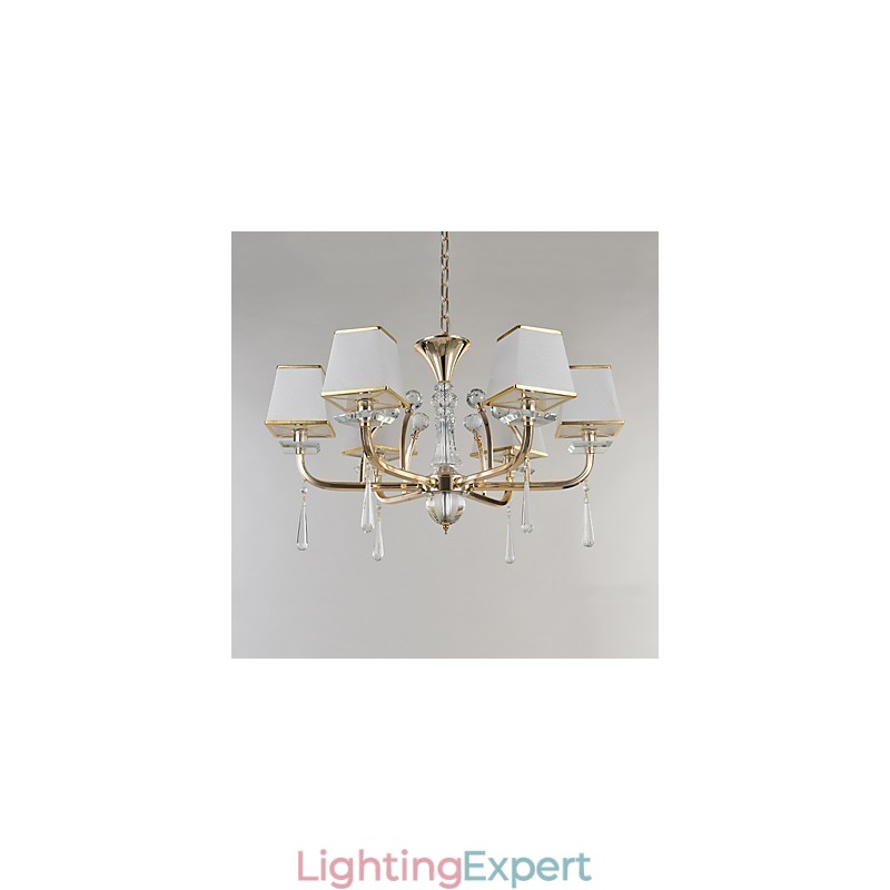 Chandelier Modern Contemporary Electroplated Feature for Crystal Metal
