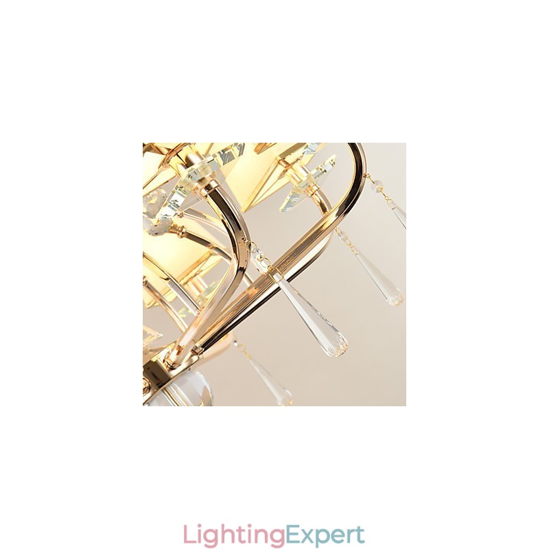 Chandelier Modern Contemporary Electroplated Feature for Crystal Metal