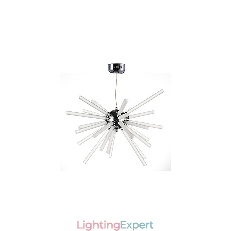 Globe Chrome Feature for Crystal Metal Chandelier