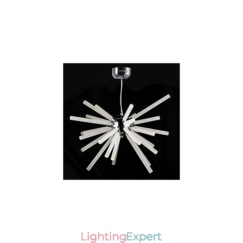 Globe Chrome Feature for Crystal Metal Chandelier
