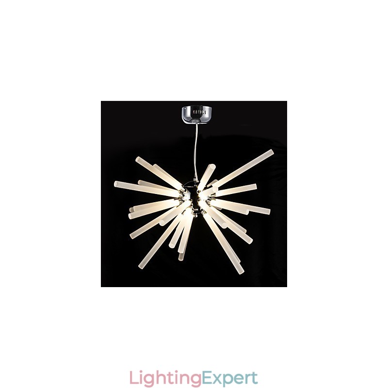Globe Chrome Feature for Crystal Metal Chandelier