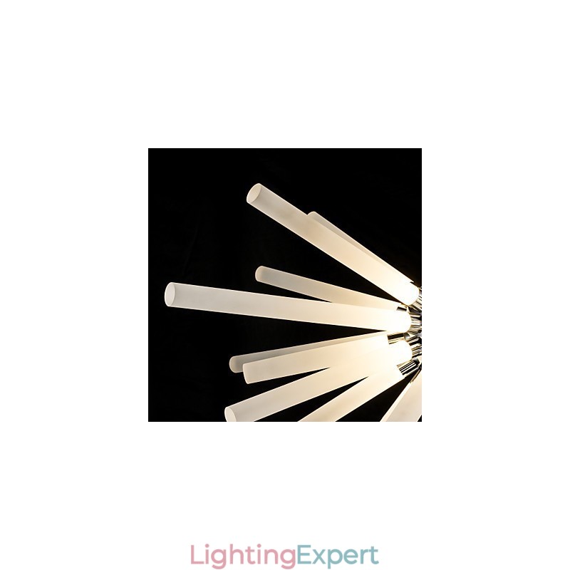 Globe Chrome Feature for Crystal Metal Chandelier