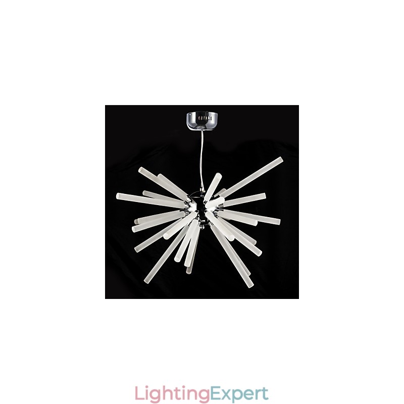 Globe Chrome Feature for Crystal Metal Chandelier