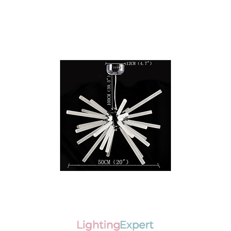 Globe Chrome Feature for Crystal Metal Chandelier