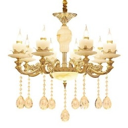 European Style Atmosphere Zinc Alloy Crystal Home Chandelier