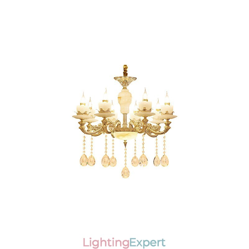 European Style Atmosphere Zinc Alloy Crystal Home Chandelier