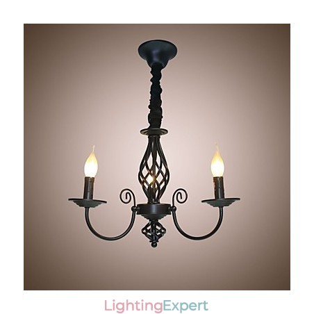 European Style Chandelier 3 Lights Chandelier Simple Lights Creative Iron Candles Lamps European Style Chandelier 3 Lights Chandelier Simple Lights Creative Iron Candles Lamps