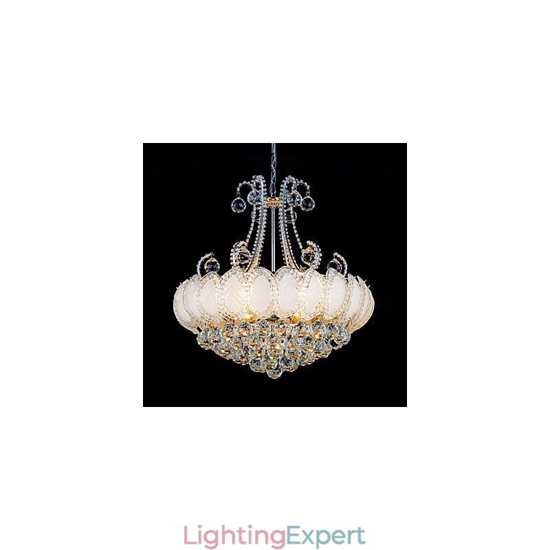 Modern Luxury Chandelier Crystal Pendant Light Diameter 50CM Contains 8 Bulbs