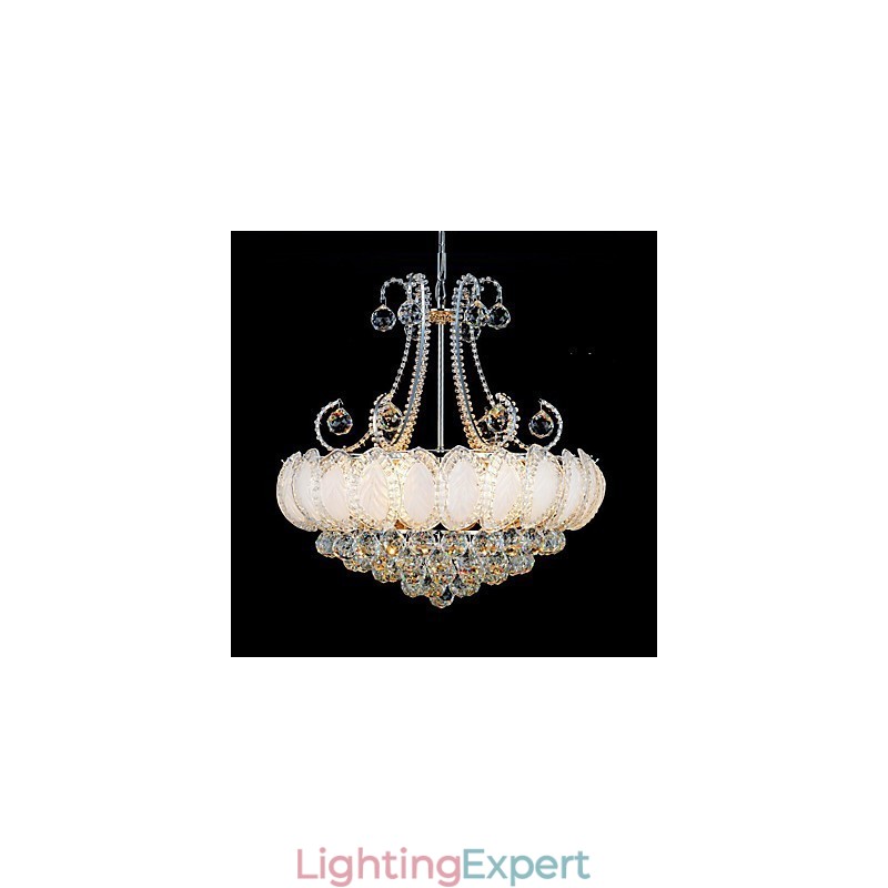 Modern Luxury Chandelier Crystal Pendant Light Diameter 50CM Contains 8 Bulbs