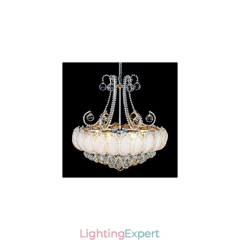 Modern Luxury Chandelier Crystal Pendant Light Diameter 50CM Contains 8 Bulbs