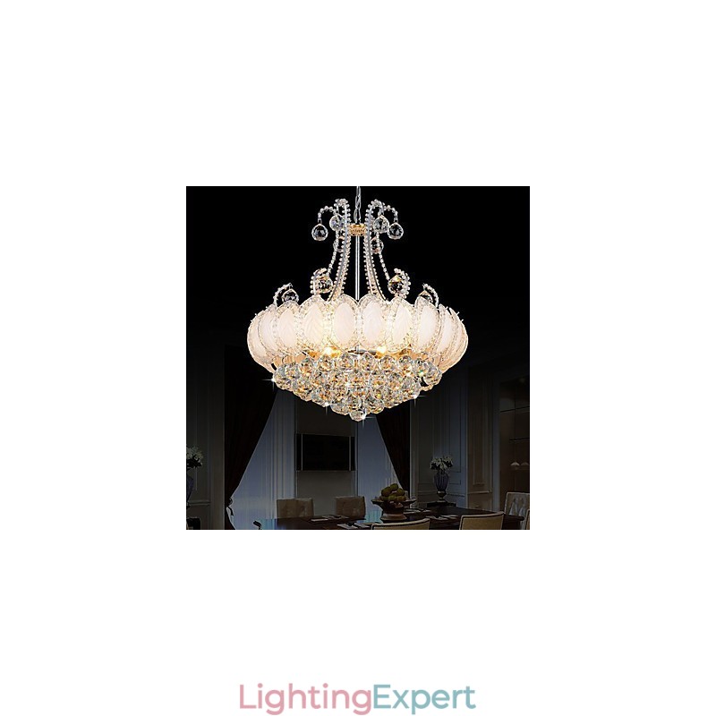 Modern Luxury Chandelier Crystal Pendant Light Diameter 50CM Contains 8 Bulbs